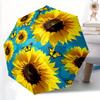 1pc Sunflower Butterfly Automatic Open/close Folding Compact Umbrella, 8-Rib Sturdy Canopy, Lightweight Portable, Everyday Use, Gift, Outdoor Umbrella