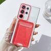 For Samsung Galaxy S22 Ultra 5G Case Transparent TPU Card Holder Phone Cover