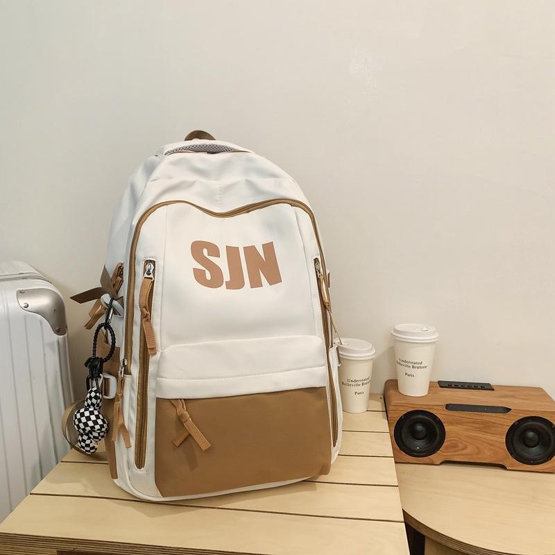 Schoolbag Japanese simple and fashionable backpack 1011 summer new middle school schoolbag college student college style alphabet backpack