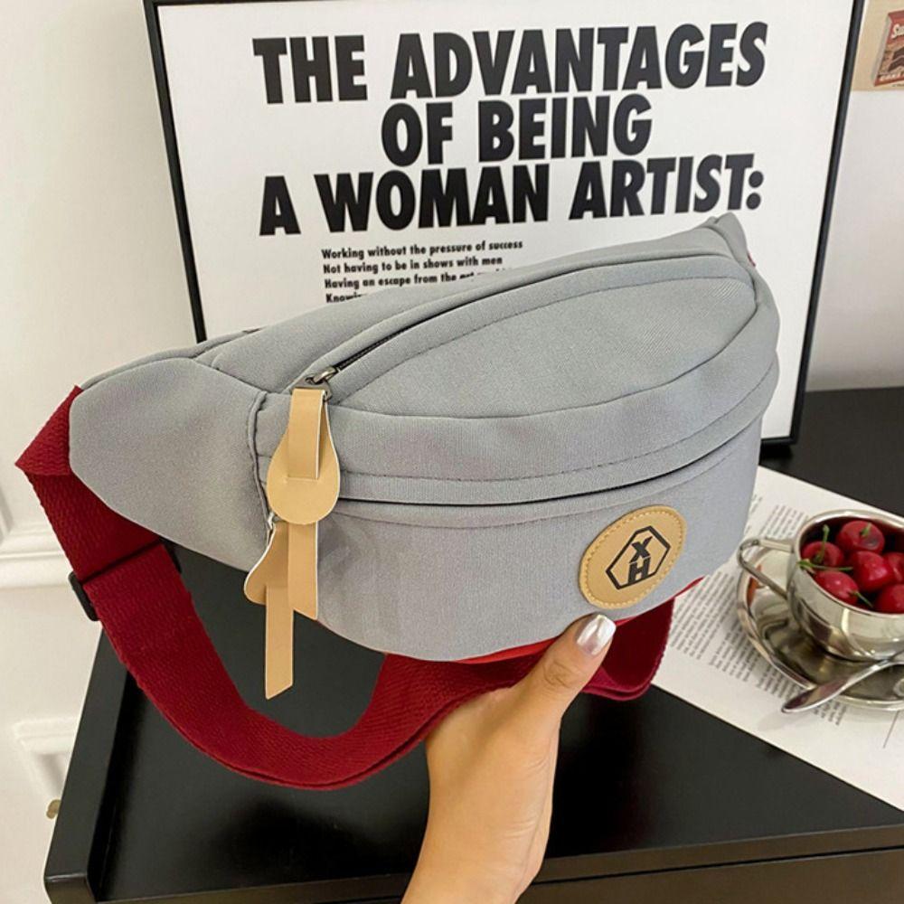 Nylon Canvas Chest Bag Harajuku Waist Bag Simple Canvas Crossbody Bag  Student
