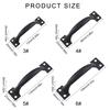 4pcs Arched Handles for Garage Door and Indoor Cabinets Metal Barn Door Pulls Easy Install Wood Fence Cupboard Handles