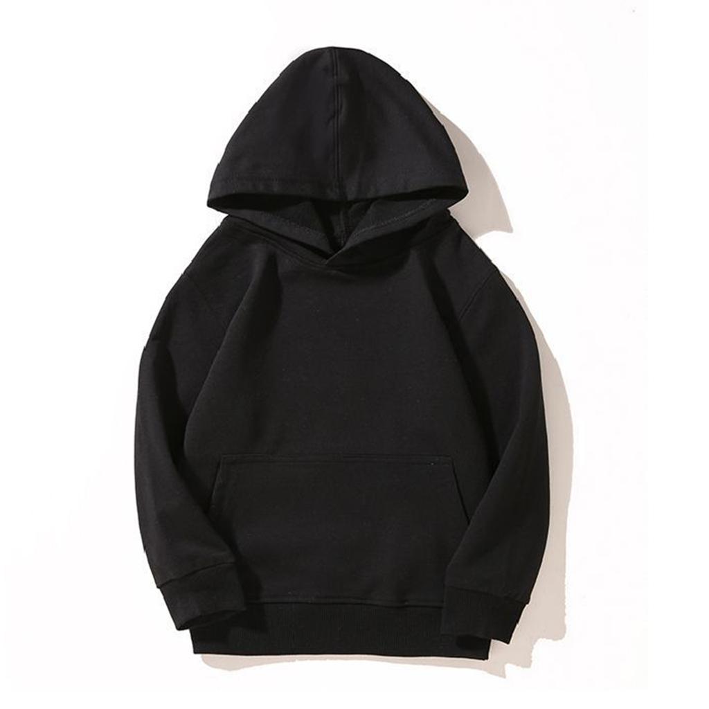 Children's Boys' Fashion Solid Color Pullover Casual Round Neck Hoodie