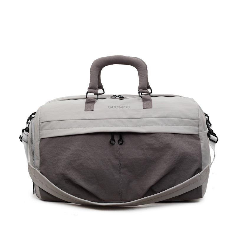 

Handbag Women s Large Capacity Fashion Short-haul Luggage Bag Men s Travel Lightweight Dry and Wet Separation Sports Fitness Bag серый