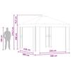 Gazebo 3 X 3 M Anthracite Polyester and Steel 190 Gsm