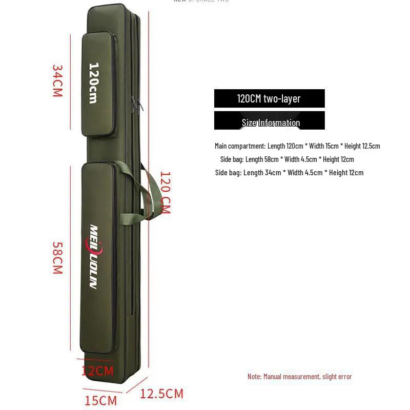 Large Wear-Resistant Fishing Bag, Two or Three Layers, 80-130 cm, Free Shipping