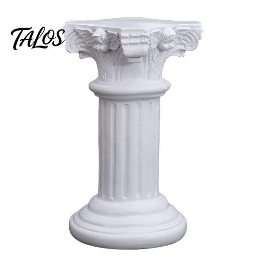 Talos Vintage Roman Column Candle Holder, Greek Resin Statue, Mini Pillar Candlestick Stand for Dinner Wedding Centerpiece