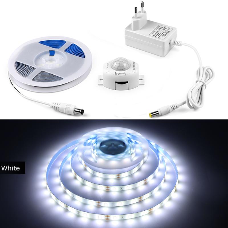 

Беспроводной PIR датчик движения, светодиодный ночник под кроватью, 12 В, светодиодная лента, кухонный шкаф, спальня, лестница, прихожая, аварийные лампы 5M