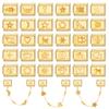 Gold Color Flower Cat Paw Star Moon Heart Sun Tassel Chain Italian Charm Links Fit 9mm Stainless Steel Bracelet Women DIY Making
