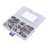 80PCS Hose Clip Assortment Kit Stainless Steel Single Ear Pipe Clamps with Clamping Pliers