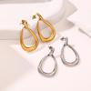 Retro Teardrop Stainless Steel Earrings – Elegant, Versatile, and Trendy