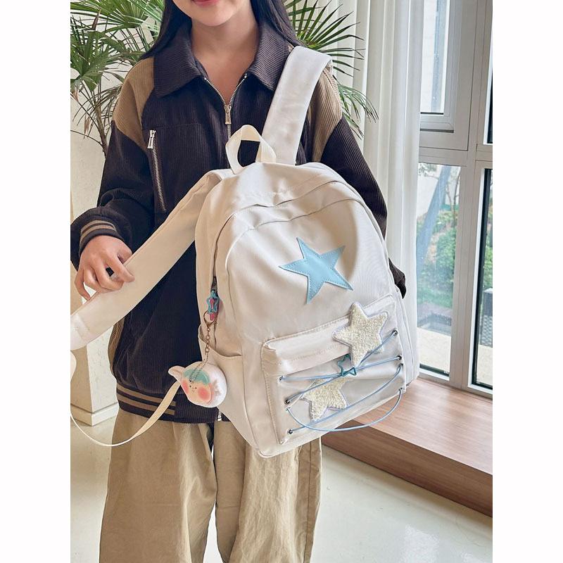 Koreansk Søt Alt-Match Stjerne Ryggsekker Japansk Dame Streetwear Y2k Estetisk Skolesekker Kawaii Ryggsekk Studenter