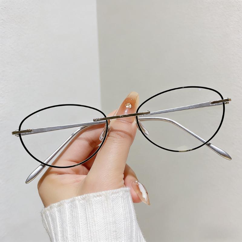 Fashionable Cat-Eye Anti-Blue Light Presbyopia Eyewear Unisex High-Definition Ultra-Light Reading Glasses Diopter 0 To +4.0