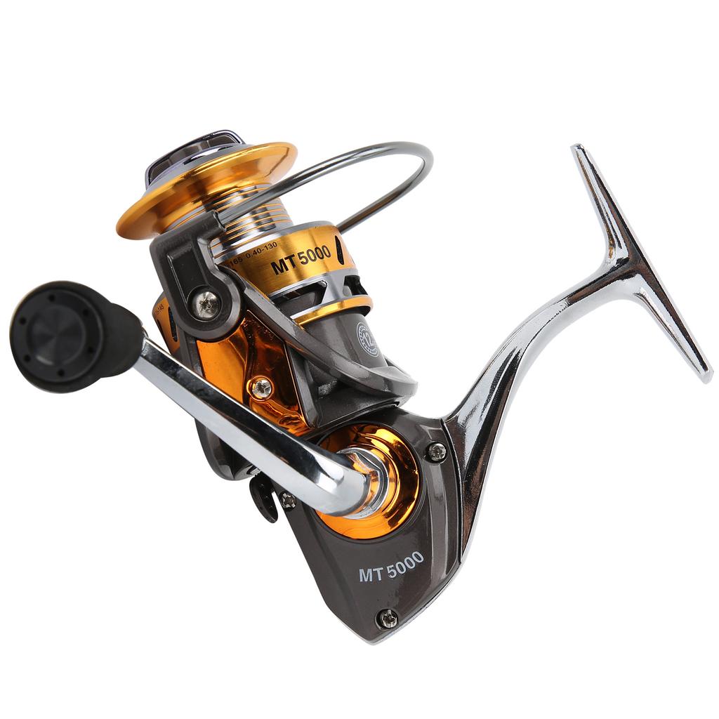 MT5000 Metal Sea Fishing Spinning Reel 5.5:1 Gear Ratio 12+1BB Portable Fishing Wheel