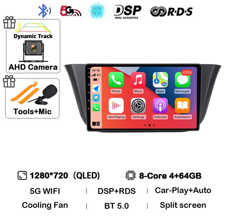 Android 14 Carplay Auto Car Radio For Iveco Daily 2013-2021 Navigation GPS Autoradio Video Multimedia Player WIFI+4G LTE Stereo