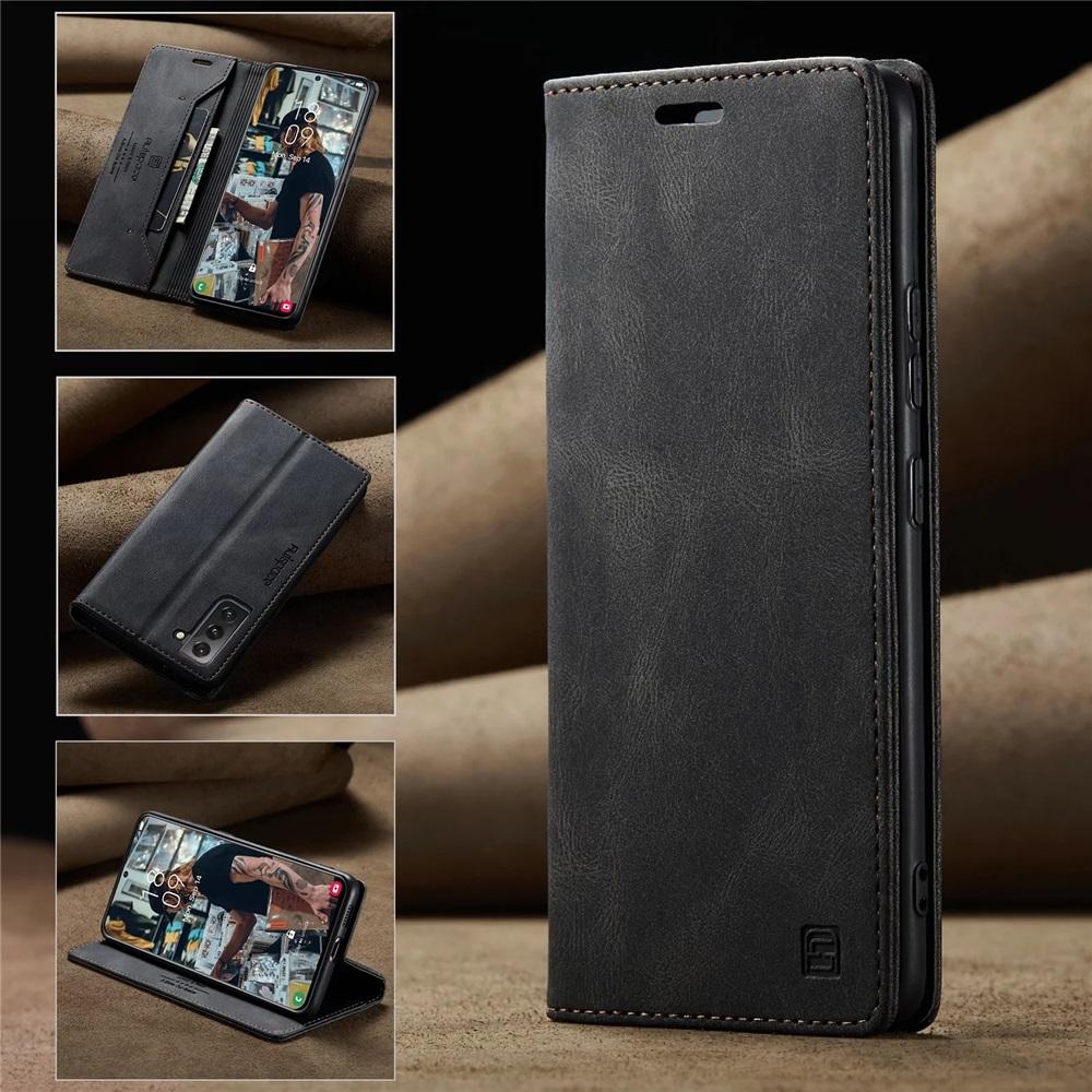 Läderfodral För Samsung S20 S21 FE S22 Ultra S10 S9 S8 Plus A53 A33 A13 A52S A42 A32 A22 A12 A71 A51 Plånbok Folio Flipskydd