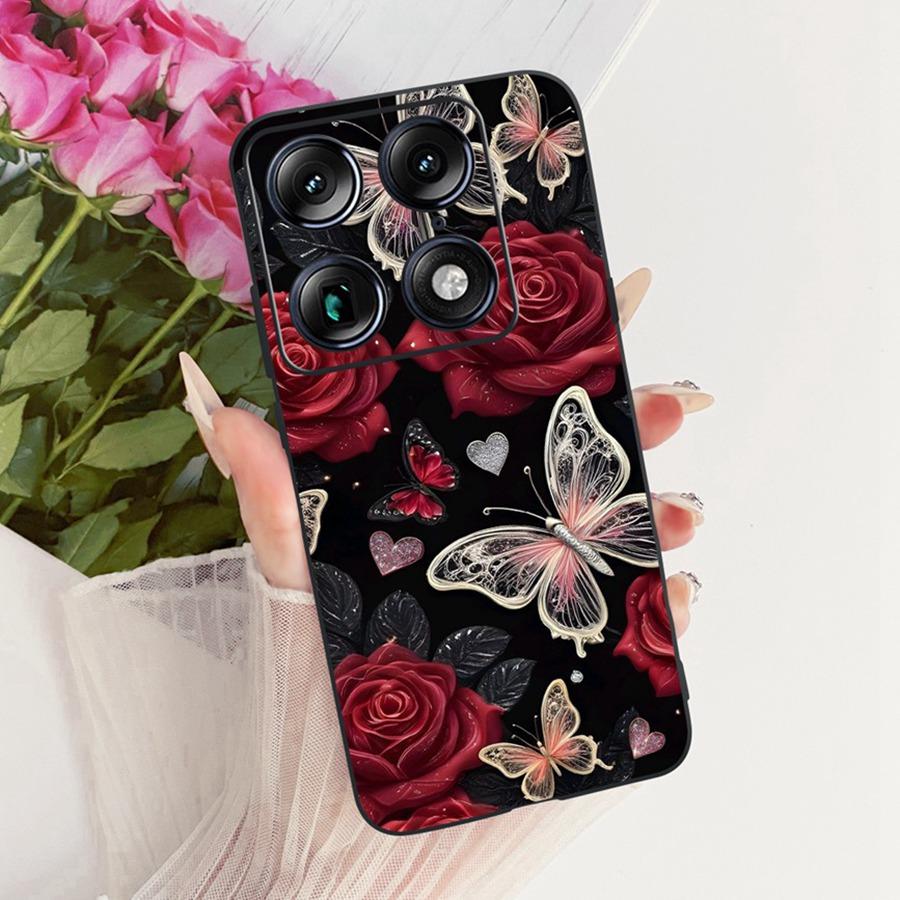 For Motorola Signature 6.8'' Case Cute Cat Cartoons Pattern Soft Silicone TPU Funda For MotoX70 Air Pro Signature Back Covers