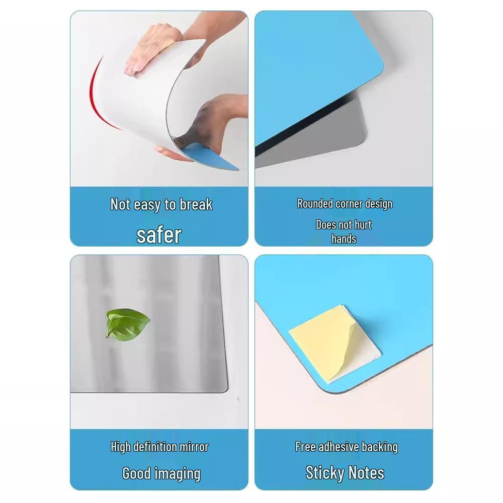 High-Definition Full Body Wall-Mounted Self-Adhesive Acrylic Dressing Mirror