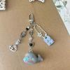 Artistic Dolphin Bead Keychain Simple Styles Key Ornament Acrylic Alloy Texture Suitable for Adding Fun to Bags or Phone