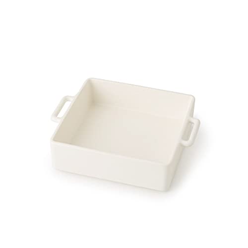 Kamoshika Tool Shop Grill Dish, Medium, Made In Japan, Heat-Resistant Ceramic, Gratin Dish, Oven Dish, Cocotte (Medium, White)