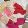 Women Men Ripped Destroyed Crew Socks Harajuku Personality Hollow-Out Holes Tassel Colorblock Cotton Calf High Socks