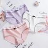 6PC/Set Women's Cotton Underwear Seamless Panties Solid Color Underpants Girls' Lingerie Briefs