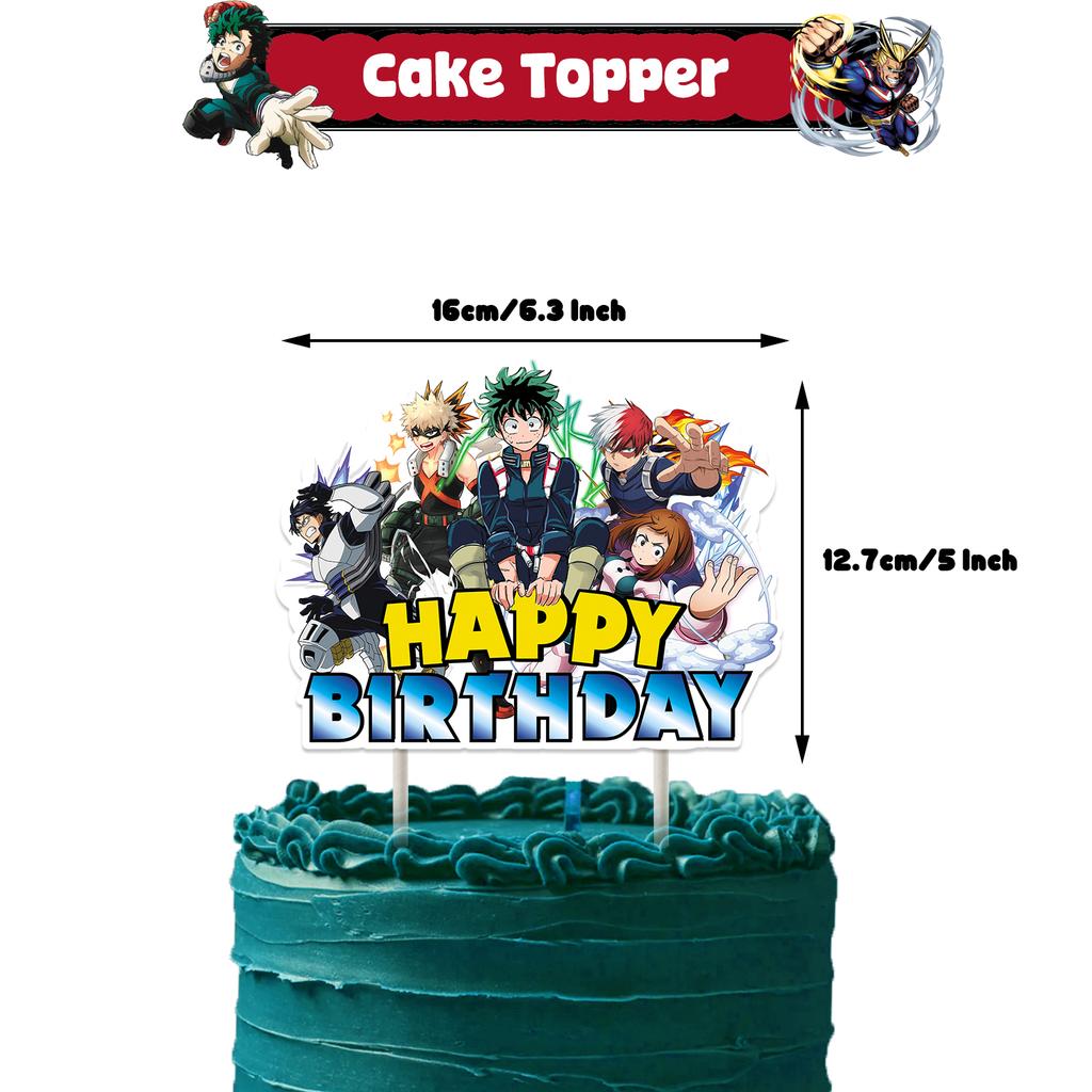 My Hero Academia Feste di Compleanno a Tema Decorazioni Set Palloncini Stoviglie Tovaglie Topper per Torta Articoli per Feste Baby Shower