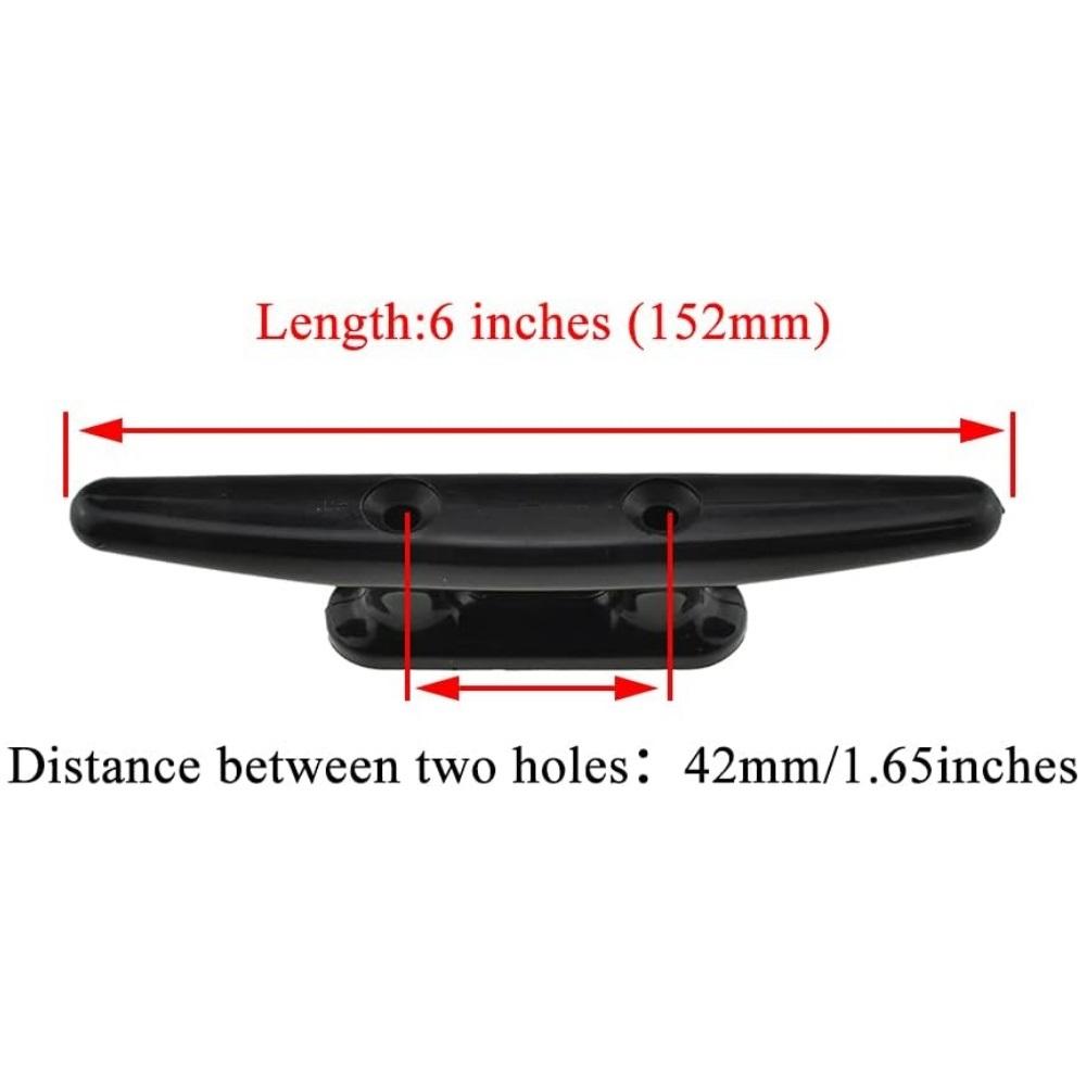 Boulon d'ancre de bateau en nylon – Boulon d'ancre de quai avec vis en acier inoxydable, Pour kayak, canoë, petit bateau, Décoration d'intérieur DIY (Plusieurs tailles, Noir)