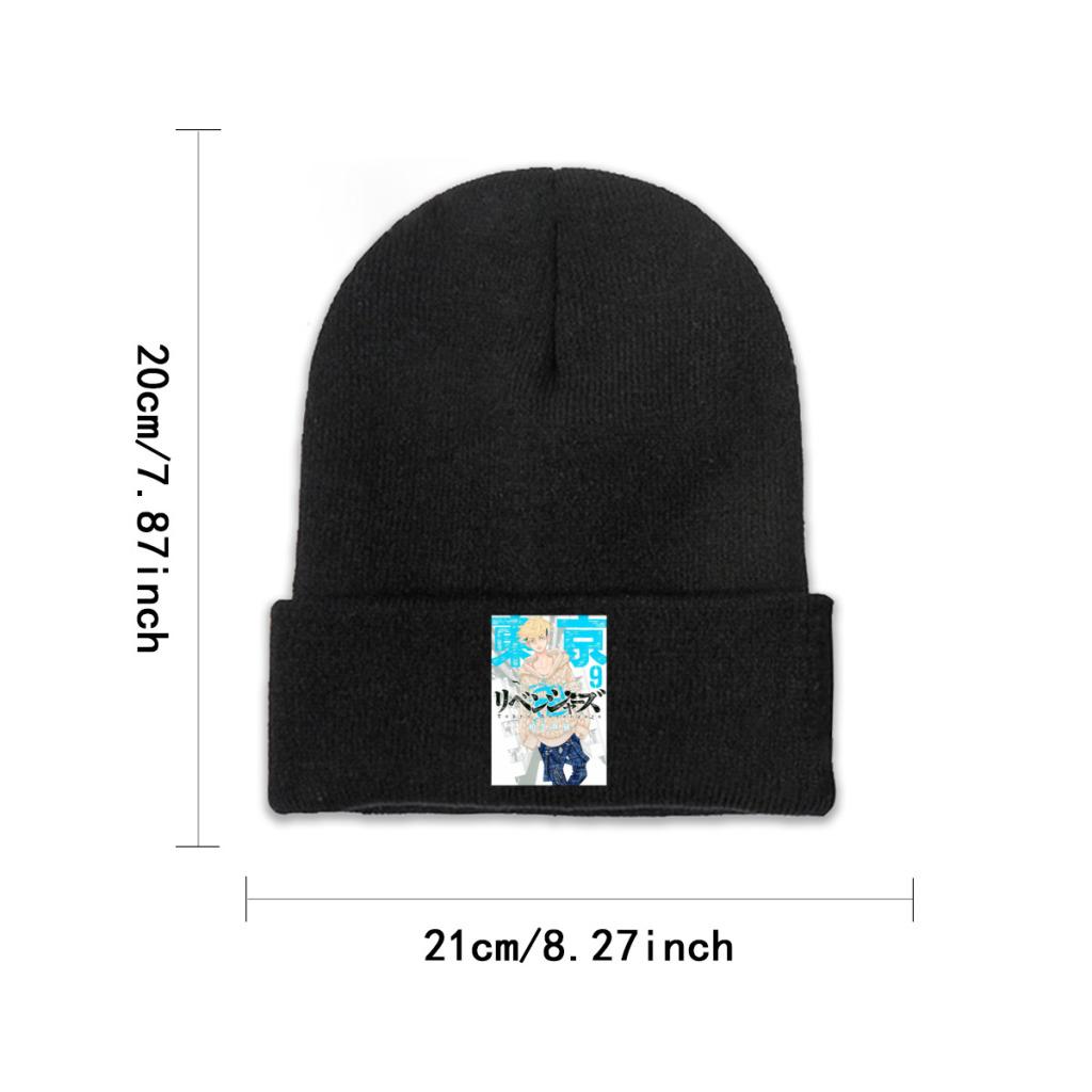 Chifuyu Tokyo Revengers Knitted Hat for Women Unisex Skullies Beanies Winter Hats Japan Anime Takemichi Hanagaki Warm Melon Cap