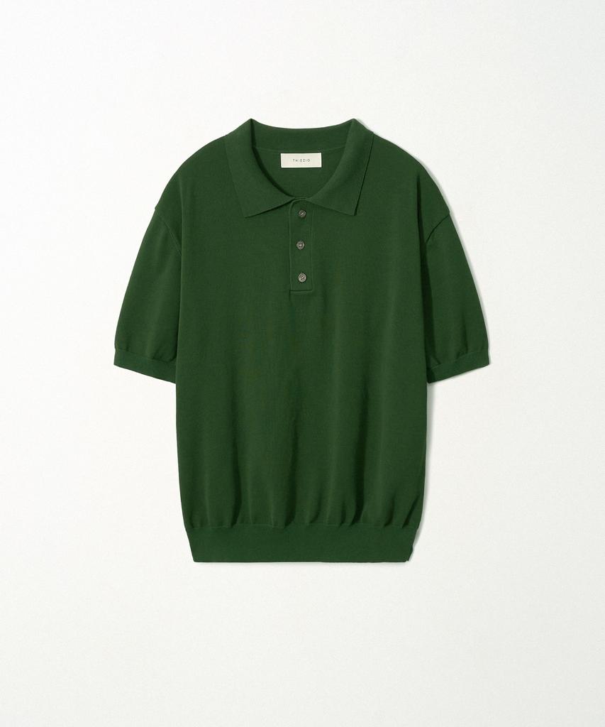 EZIO Basic Linen Collar Knit_Green