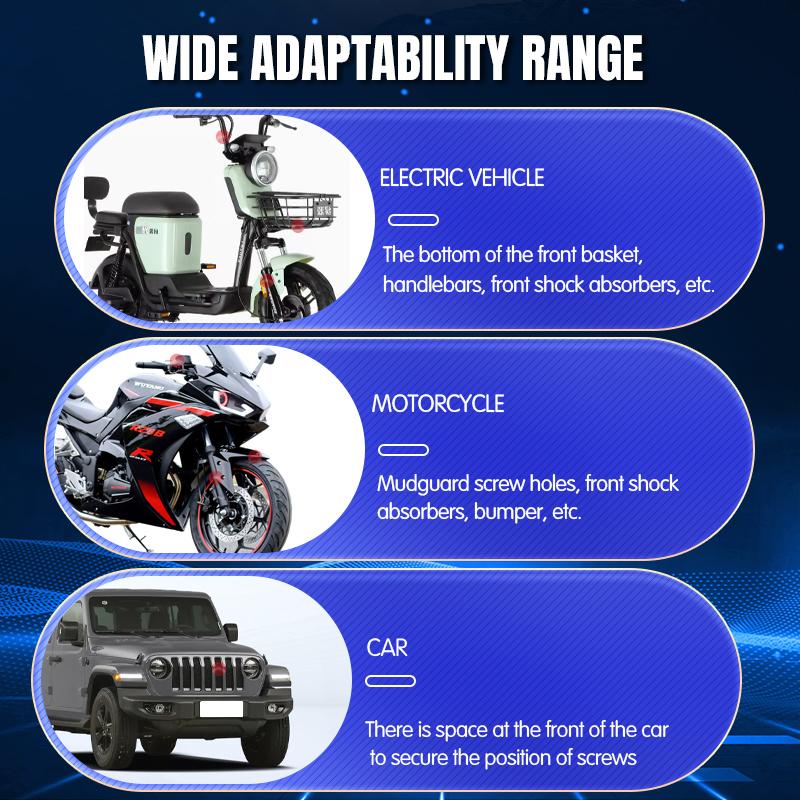 Motorcycle LED Spotlights Headlights 6 Lens Multicolor Lights Driving Light Fog Lamp Motorbike Scooter Running Lamp 12V