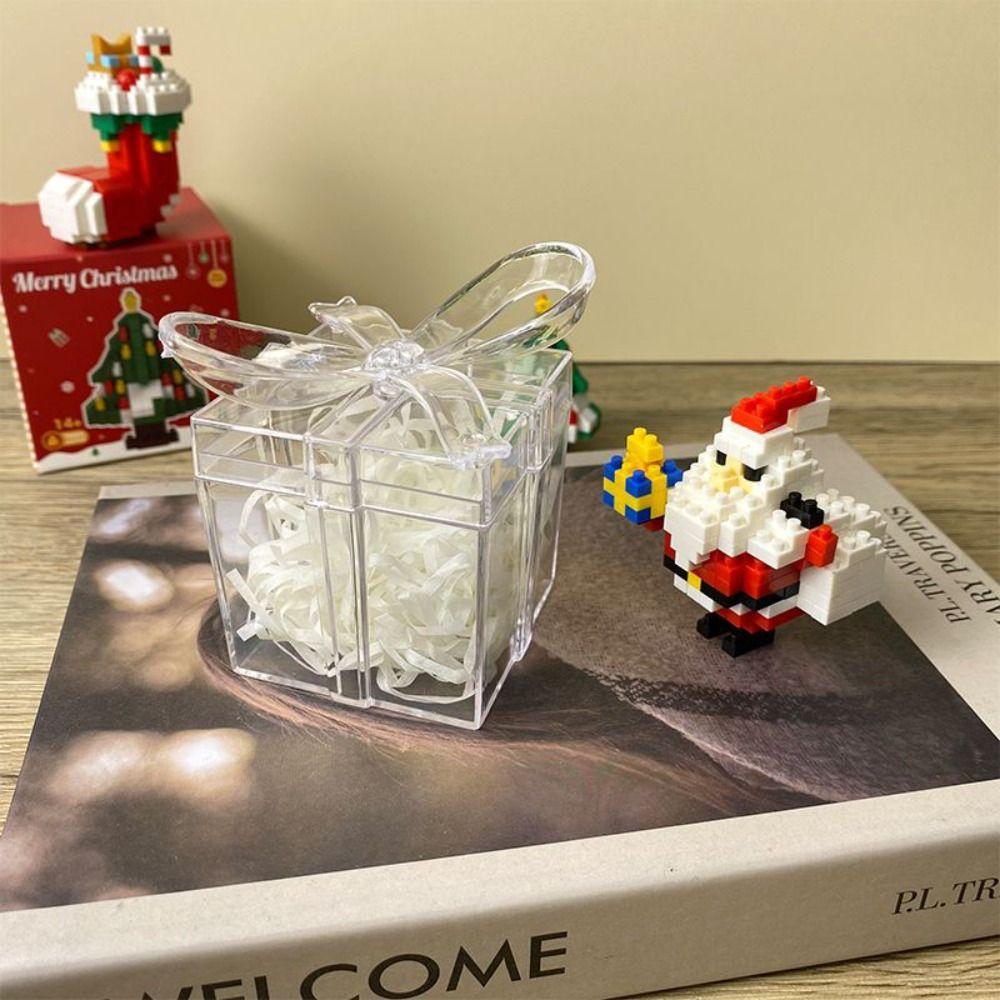 Cartoon Santa Claus Building Blocks Mini Christmas Doll Xmax Gift Action Figures Model  Party