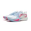 Li Ning Cushioning Slip Resistant Abrasion Resistant Breathable Rebound Grip Low top Basketball Shoes Men's White Blue ABAW007-1