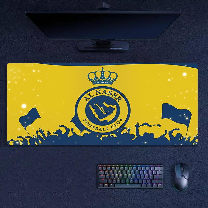 Al Nassr FC Print  Cushion Non-slip Laptop Tablet Big Mousepad XXL Mat Mini PC Playmat With Lock edge