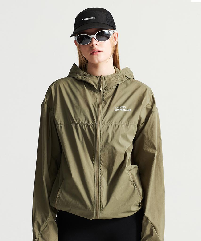 Lazybee [Summer] Ultralight Packable Air Glide Reflect Windbreaker Jacket M Khaki
