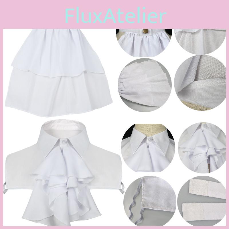 Medieval Embroidered Doll Collar Shirt With Lace And Linen