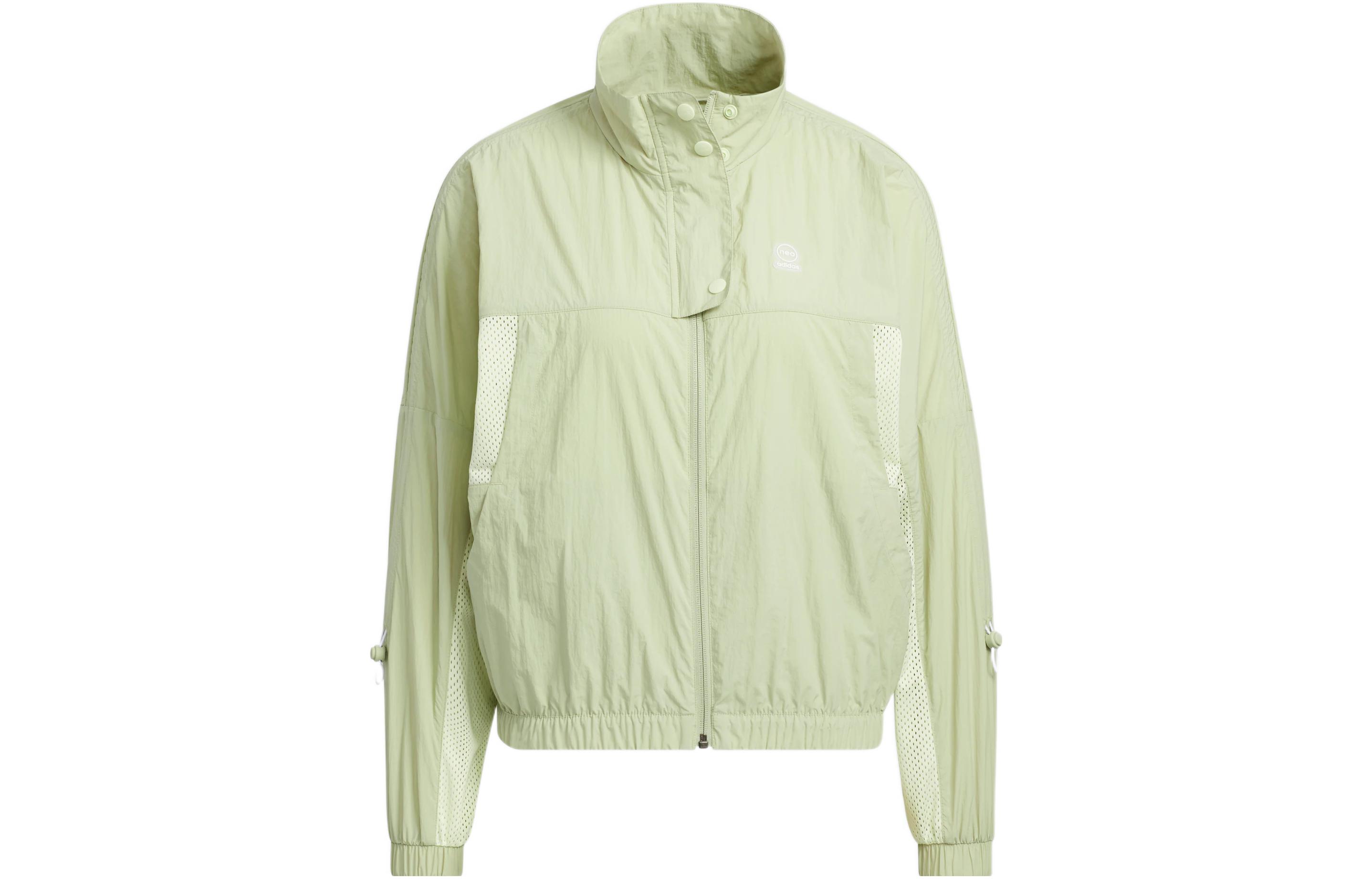 Adidas Neo Jackets Women s Green Stand Collar Moderate Other HS8843 S