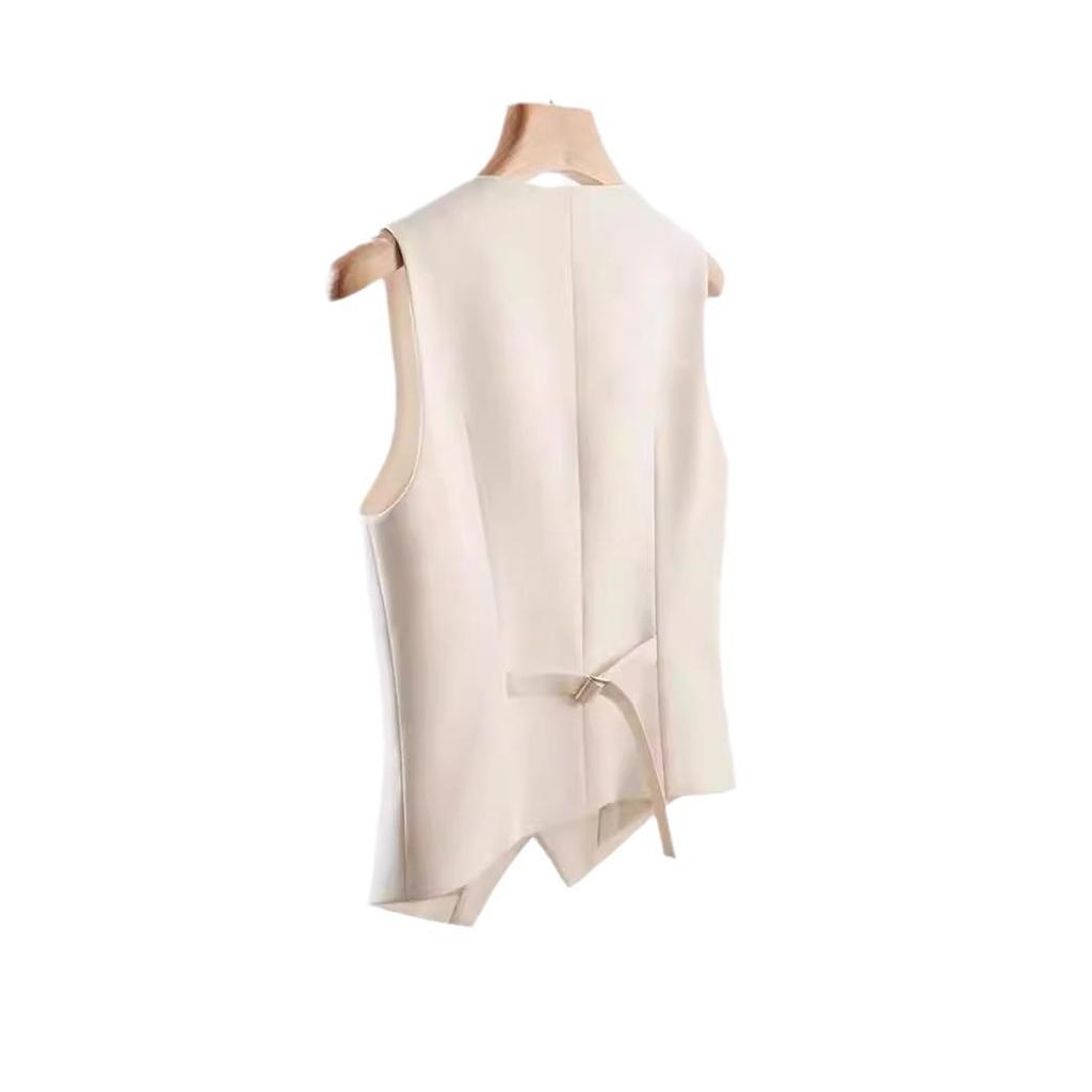 Chaleco versátil sin mangas para mujer: Ropa de Trabajo Profesional para Primavera y Otoño