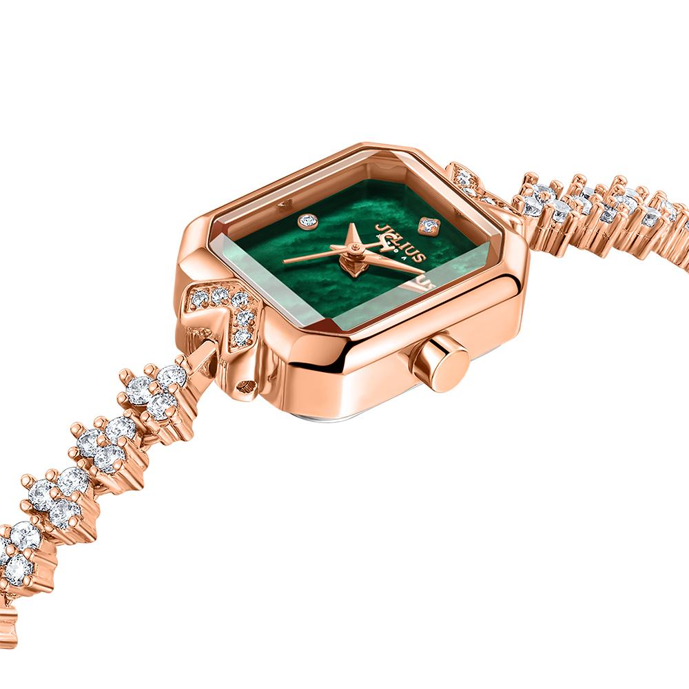 Jyullieoseu Ja-1437 Square Cubic Women'S Metal Watch