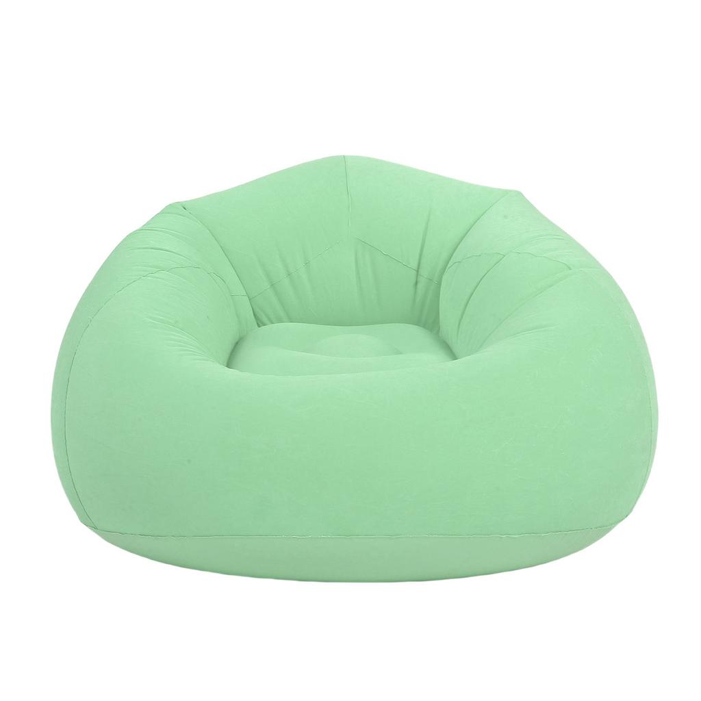 Uppblåsbar bönpåse utan bönor PVC Mjuk flockning Ergonomisk uppblåsbar loungefåtölj för vardagsrum sovrum