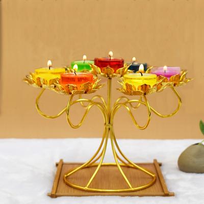 Metall Licht Tasse Lotus Butter Lampe Halter Tempel Buddhistischen Lieferungen