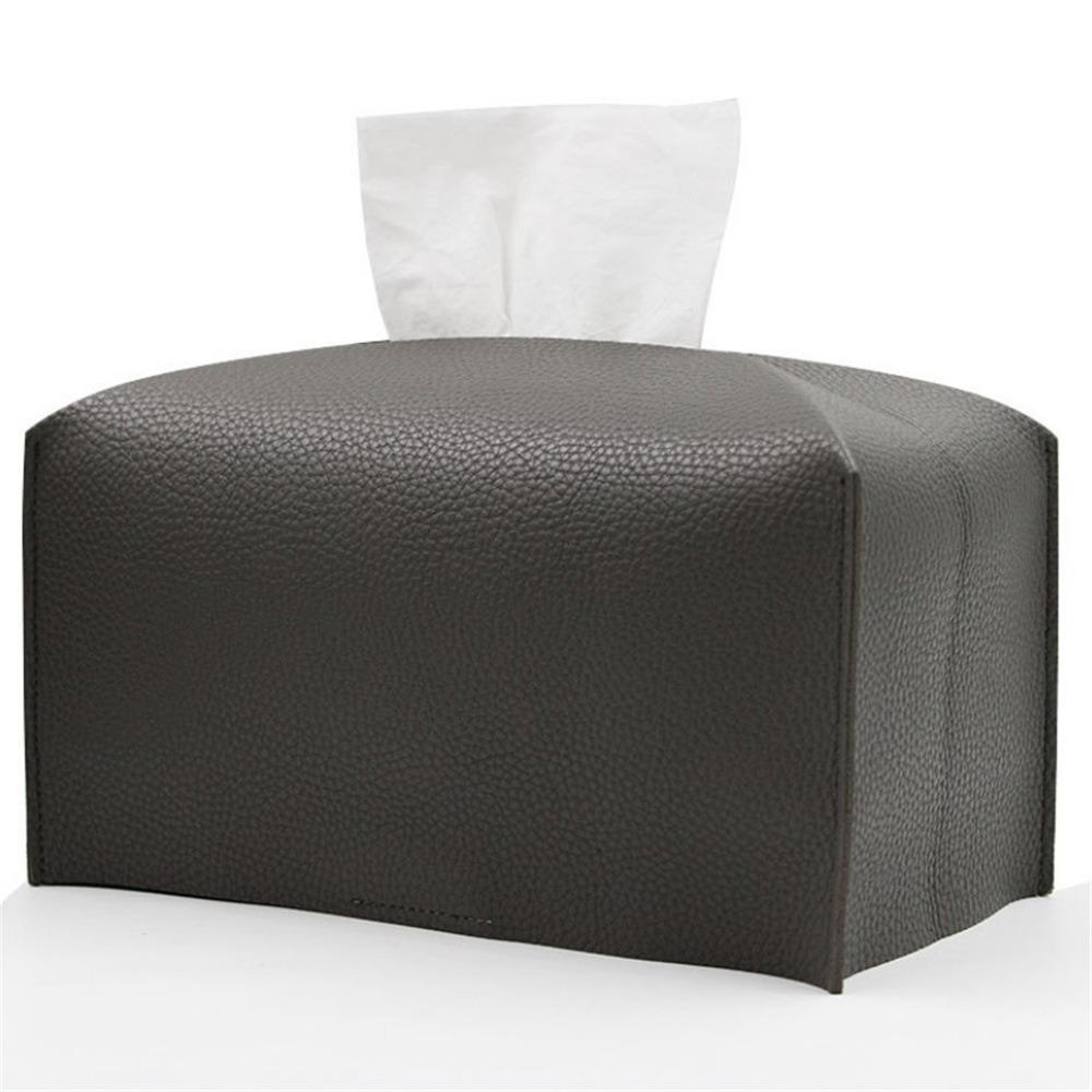 PU Tissue Box Cover Foldable Bottom Belt Tissue Box Holder Waterproof Oversized Tissue Box Organizer
