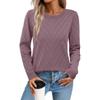 Women's Fashion Casual Loose Comfortable Fashion Pullover Round Neck Long Sleeve Slim Fit Knit Sweater Women's Sweater