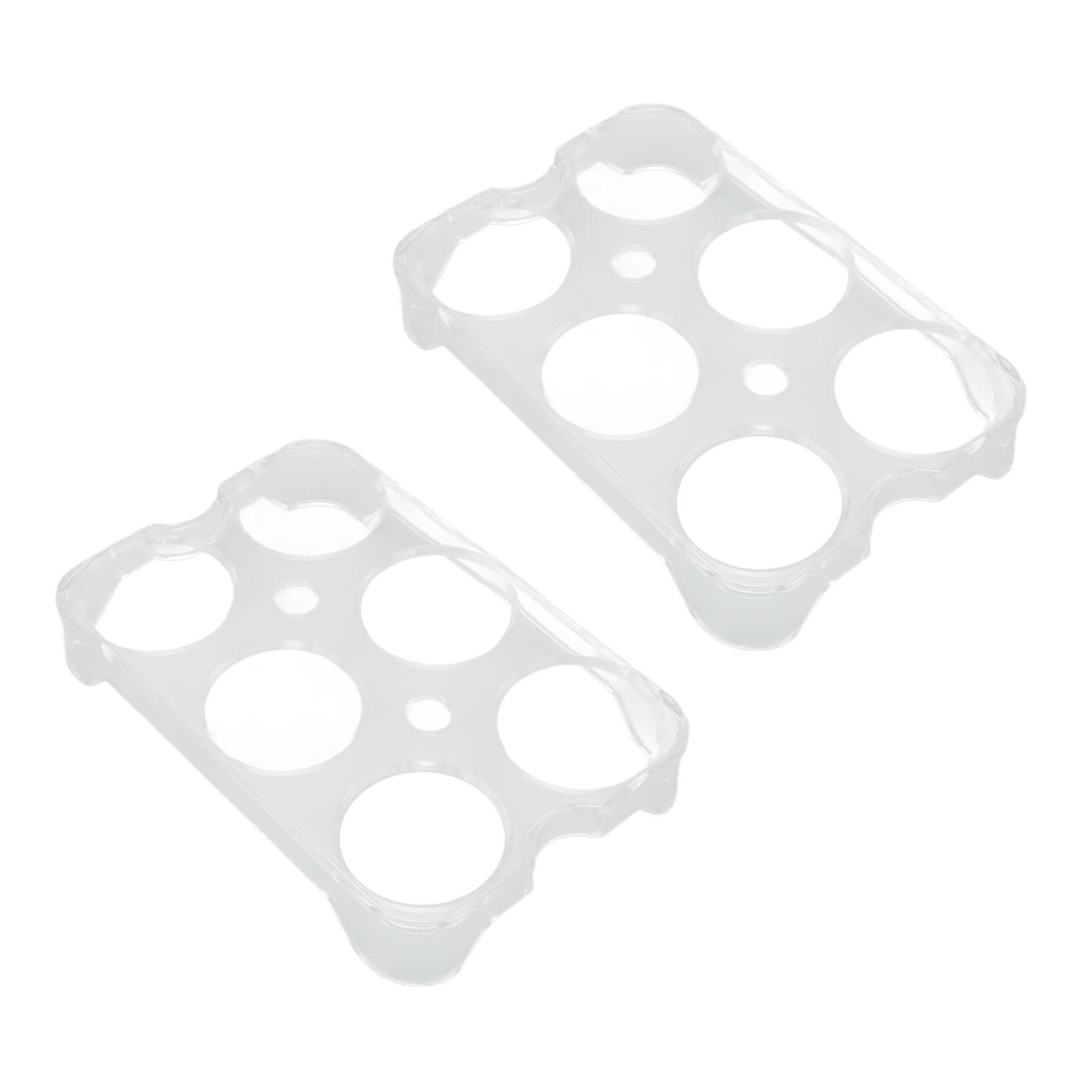 

2 шт. Подставка для яиц, 12 ячеек всего, Прозрачный пластик, Прочная, Долговечная, Легкий контейнер для хранения яиц для холодильника