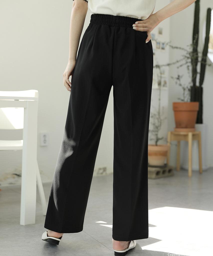 Ppaeppae Elastic Stretch Wide Slacks