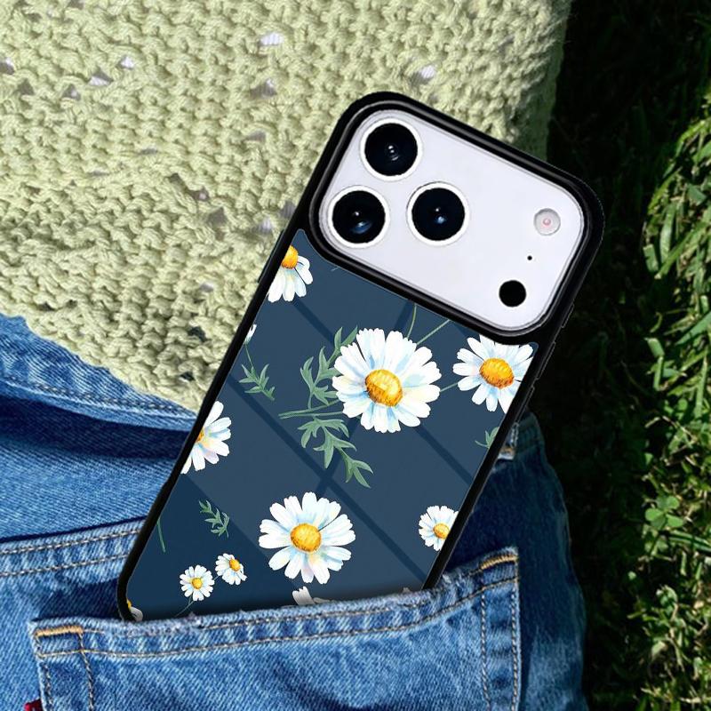Daisy White Yellow Flower Phone Case Cover for IPhone 11 12 13 14 15 16e 17 Pro Max Coque for IPhone 17 Air