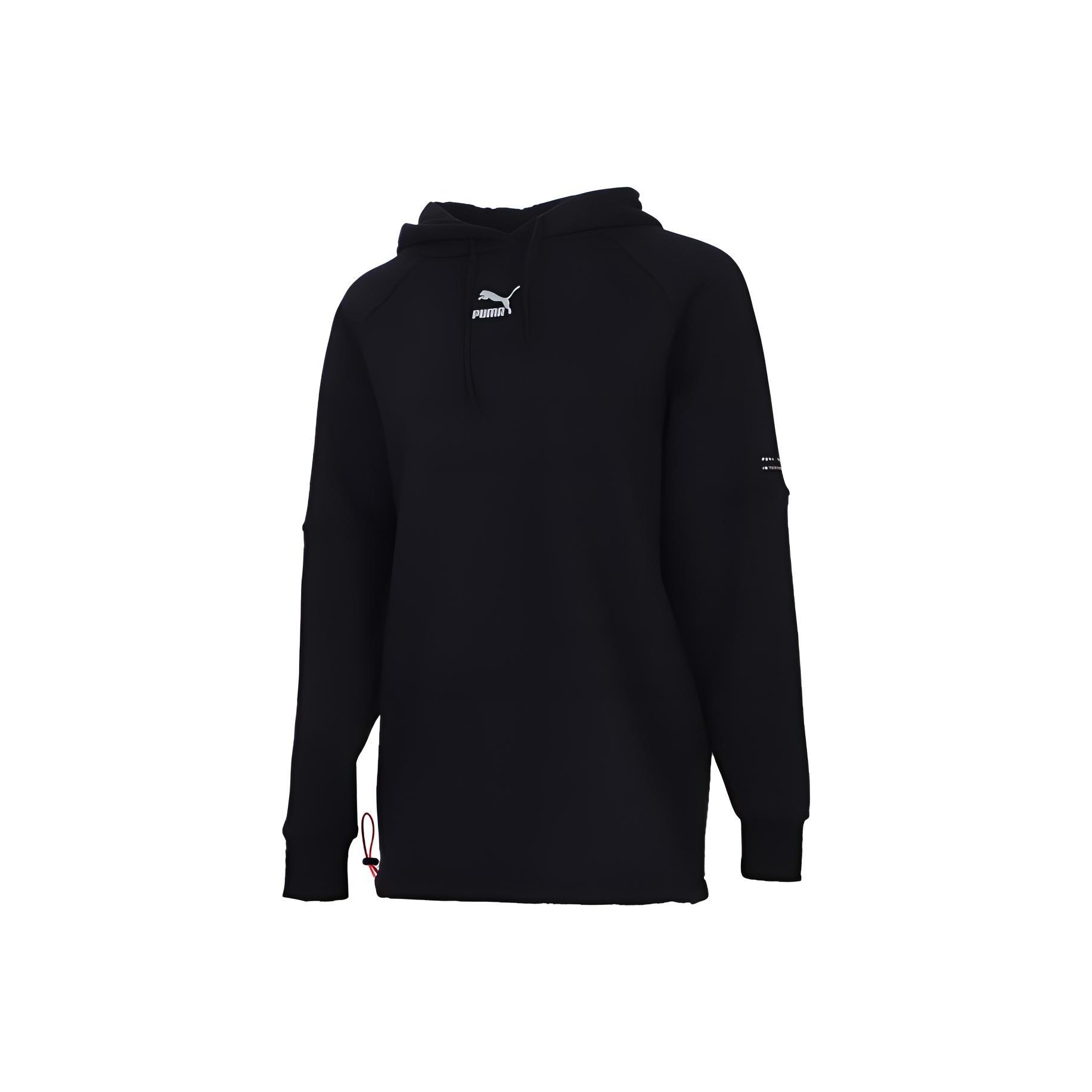 PUMA Casual Running Hooded Fleece Lined Thermal Sweatshirt Women s Black 530301-01 S