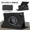 Coque + Verre Trempé pour Xiaomi Pad 8 / 8 Pro, Protection Rotation Antichoc Cuir Synthétique Noir