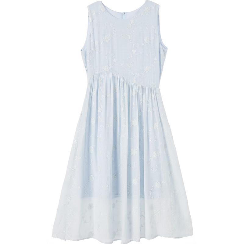 Baitu Women s Sleeveless Embroidered Dress S
