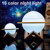 USB 3D Moon Night Lamp Remote Control Colorful LED Bedroom Bedside Light Home Decor