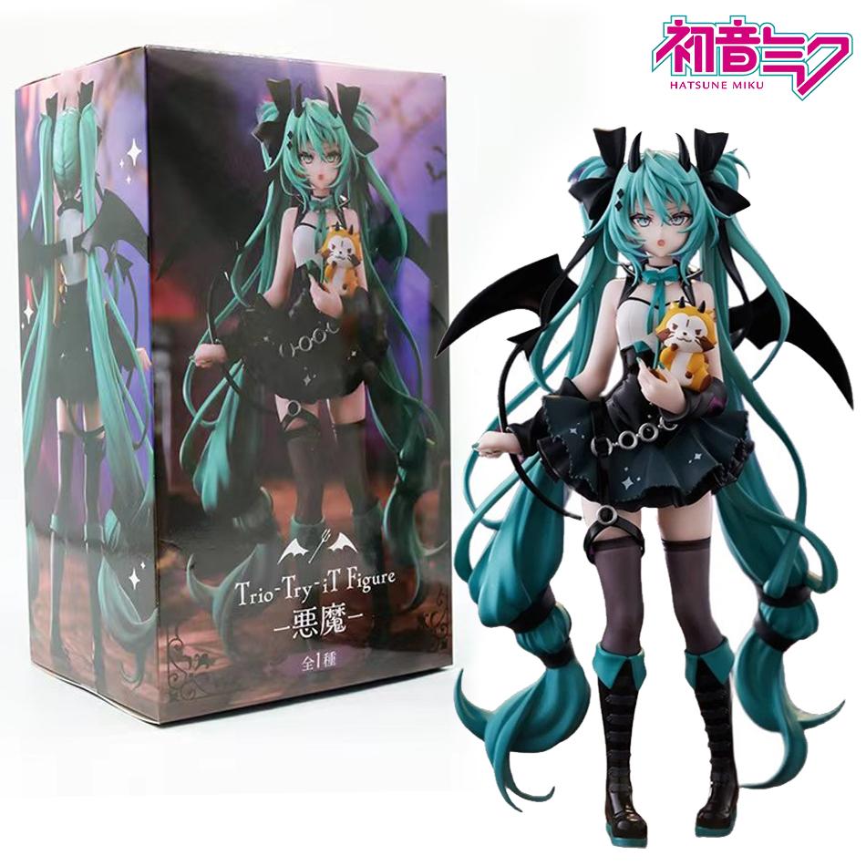 19Cm Anime Hatsune Miku Little Devil Raccoon Action Figure Model Toys Cute Action Model Pvc Collection Desktop Accessories Gifts